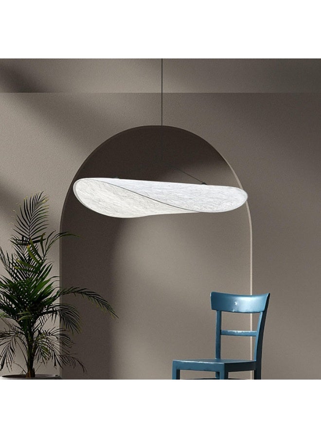 مصباح معلق LED عصري بتصميم بسيط - مصباح سقف معلق أنيق مع غطاء قماشي ناعم، مصباح طاولة طعام عصري، إضاءة معلقة فاخرة لتزيين المنزل - Image 4