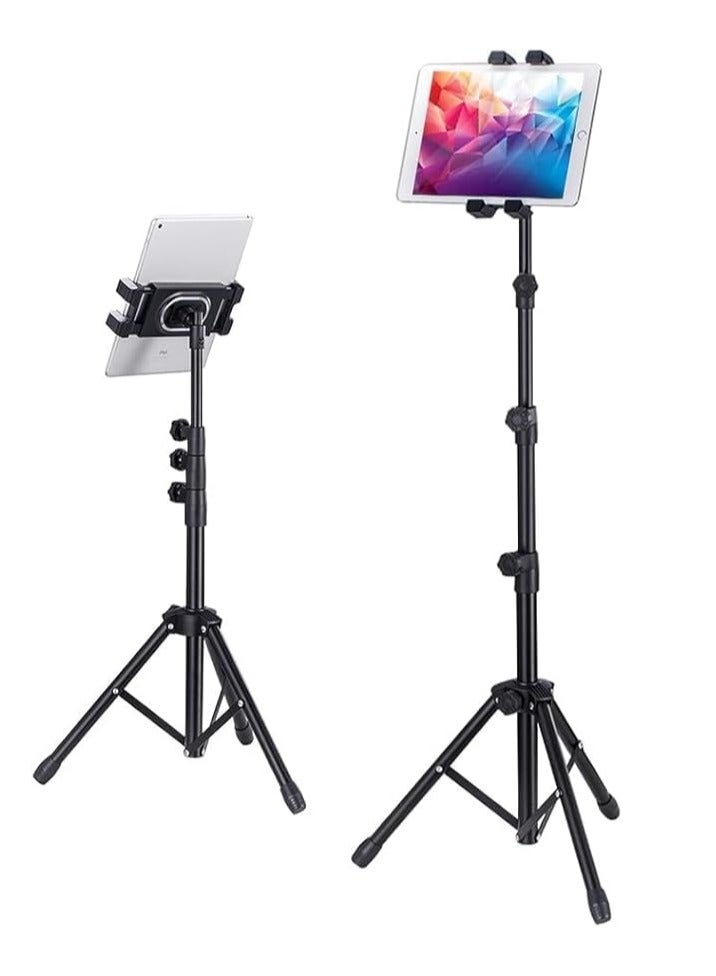Xria Telescopic Tripod Tablet Stand for Tablets 6″ to 13″ Tablet Floor Stand for IPad 12.9″ Mobile Phone Stand - Image 1