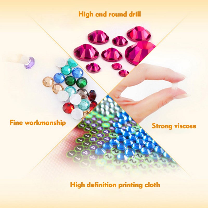 Diamond Painting DIY 5D Rainbow tree Diamond Painting Cube Round Shape Full Drilled Diamond Paintings Kits Arts Craft for Room Wall Decoration - Image 5