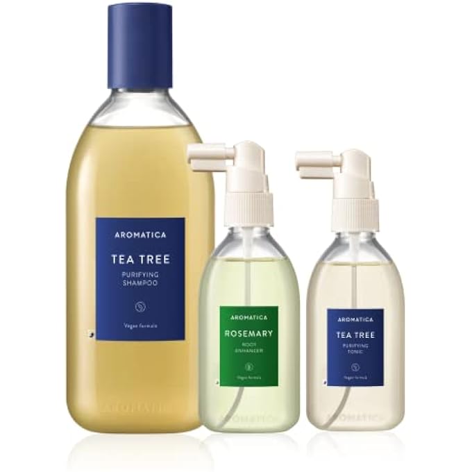 AROMATICA Tea Tree Tonic + Rosemary Root Enhancer + Tea Tree Shampoo