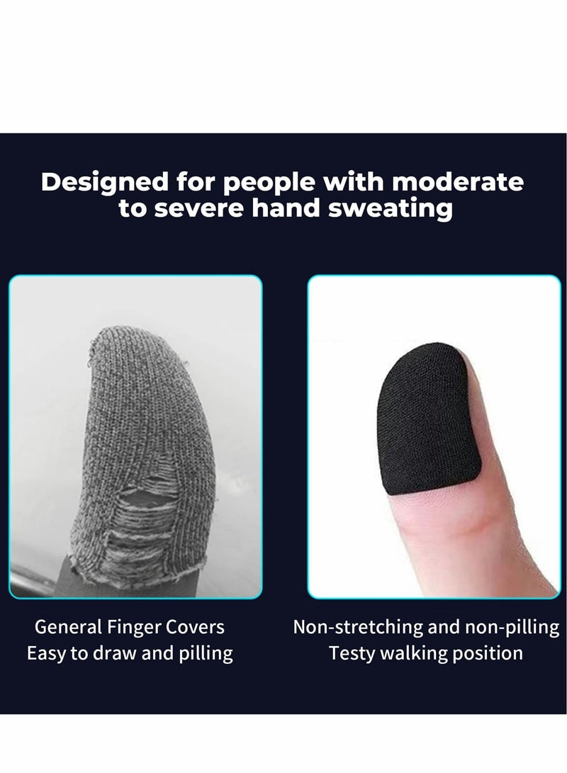Breathable Sweat Proof Finger Gloves, 20 PCS Mobile Esports Game Finger Stickers, Sensitive Touch Screen Thumb Stickers Breathable Portable Anti-Sweat Smooth Thumb Sleeves for Mobile Phone Gaming - Image 4