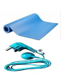ALTS ELECTRONIC Sky ESD Mat Pad Earthing Sheet With 3 pin Grounding Plug 15 meter Wire length for Grounding Human body volatge Removing Electrostatic charge from human Body size 2x4 ft  - Image 1