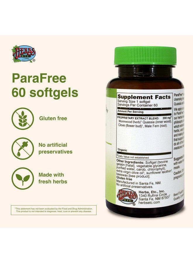 Herbs Etc. ParaFree - Gastrointestinal Support Supplement to Aid Intestinal Cleansing - Digestive Herbal Supplement with Wormwood, Quassia & Male Fern - 60 Softgels (60 Servings) - Image 2