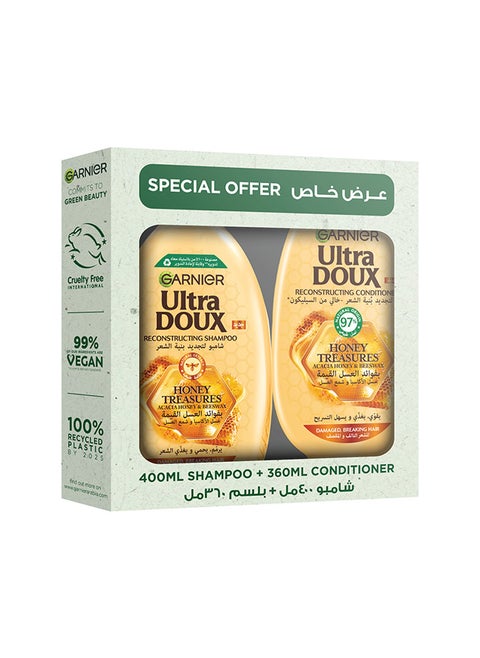 Ultra Doux Honey Treasures Repairing Shampoo, 400 ml + conditioner 360 ml