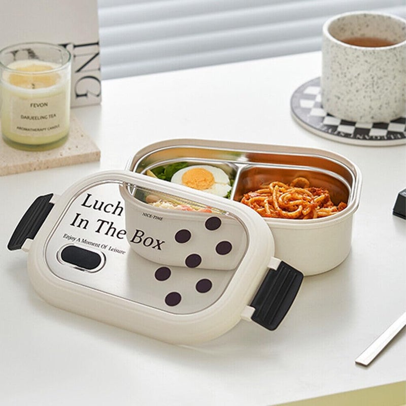 THE VENTI Venti Star Durable Plastic Stainless Steel Airtight Lid BPA FreeMicrowaveSS304 950ML White Polkadot - Image 3