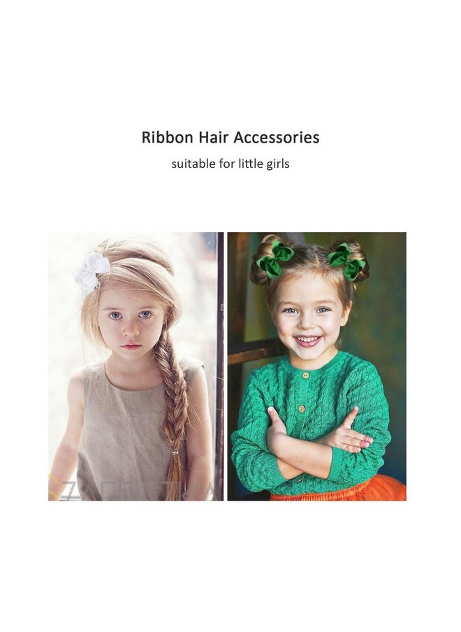 Ronger2000 - 3 Inch Red Hair Bow Clips for Girls - Set of 2 - Image 1