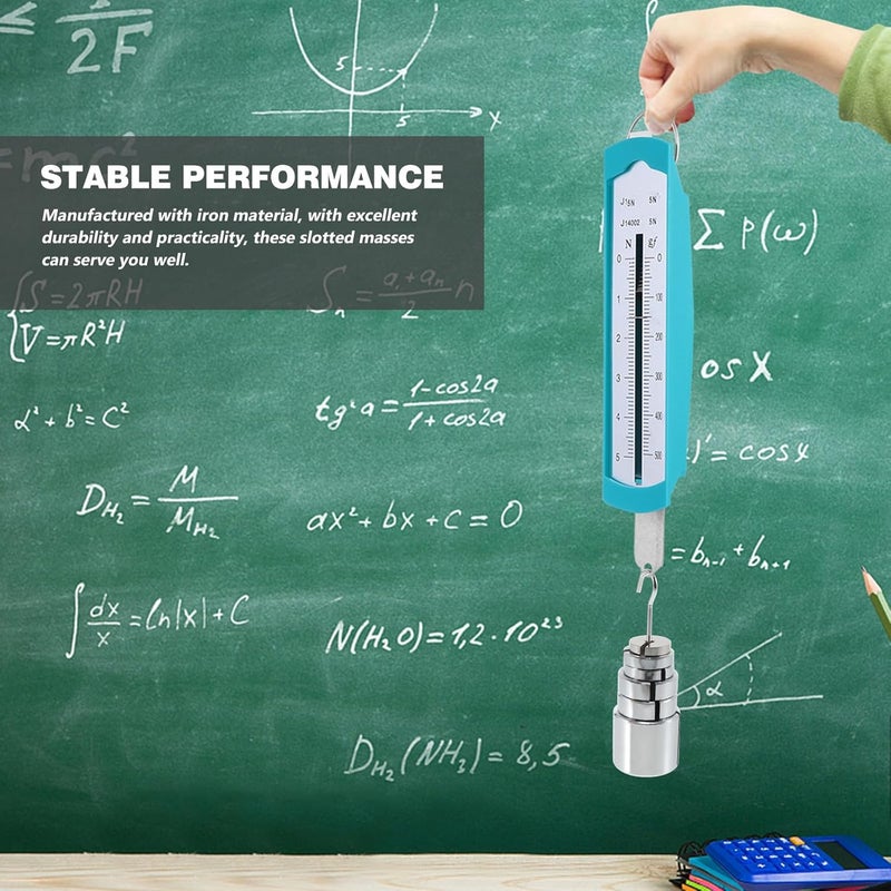 11022 Slotted Lab Weights Set 200g 50g 20g 10g with Hanger Iron Calibration for Physics Experiment Teaching and Laboratory Use - Image 4