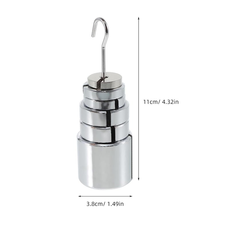 11022 Slotted Lab Weights Set 200g 50g 20g 10g with Hanger Iron Calibration for Physics Experiment Teaching and Laboratory Use - Image 2