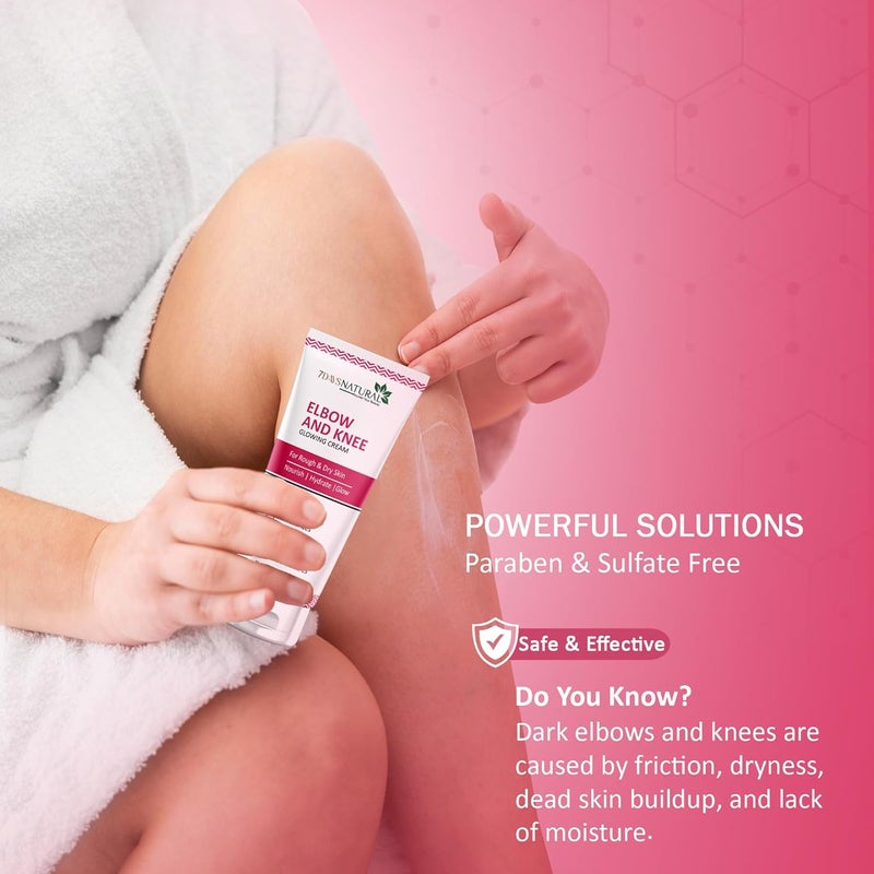 7 DAYS Elbow Knee Glowing Cream Hydrating Nourishing Formula for Dry Dark Areas Exfoliates Softens Rough Skin Suitable for All Skin Types 100g - Image 3