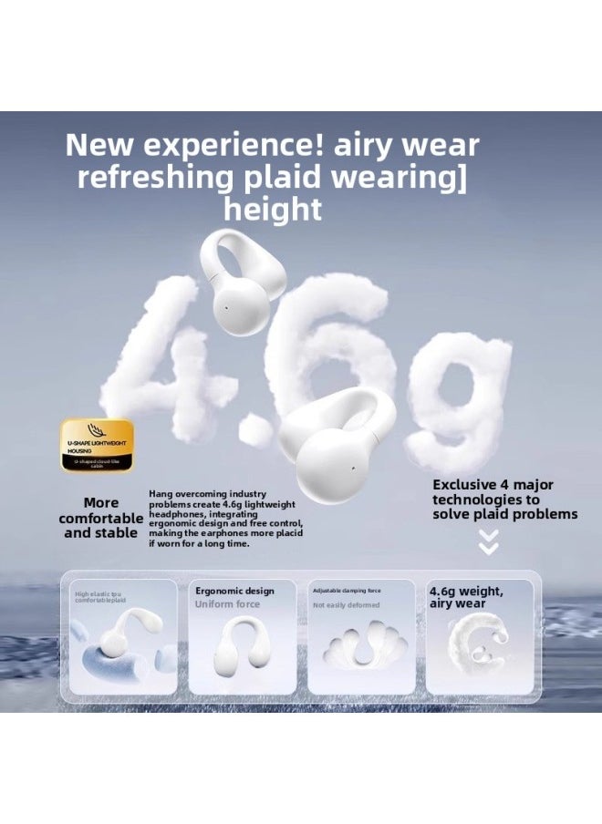 Generic Bone Conduction Ear Clip Wired Headset Typec Interface Not In Ear High Sound Quality Round Hole Suitable For Huawei-Color:Noble Skin - 3.5mm [digital Core Version] - No Pain When Worn For A Long Time - Hifi Sound Quality - Call Noise Reduction  - Image 3