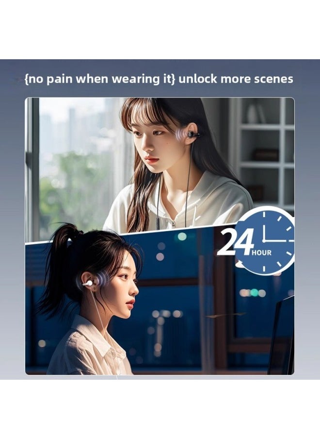 Generic Bone Conduction Ear Clip Wired Headset Typec Interface Not In Ear High Sound Quality Round Hole Suitable For Huawei-Color:Noble Skin - 3.5mm [digital Core Version] - No Pain When Worn For A Long Time - Hifi Sound Quality - Call Noise Reduction  - Image 5