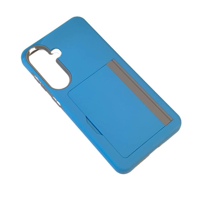 Protective Case | Sky Blue | Card Holder | Shockproof Cover for Samsung Galaxy S22 - Image 1