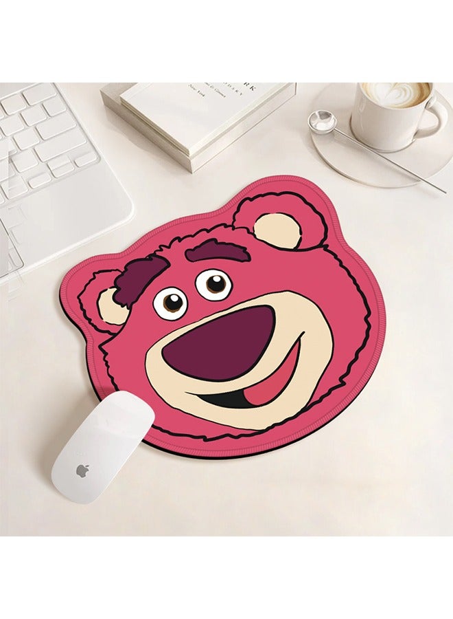 لوحة ماوس على شكل دب كرتوني، قاعدة ماوس مطاطية غير قابلة للانزلاق، للعمل في مكتب الكمبيوتر المحمول (وردي) - Image 5