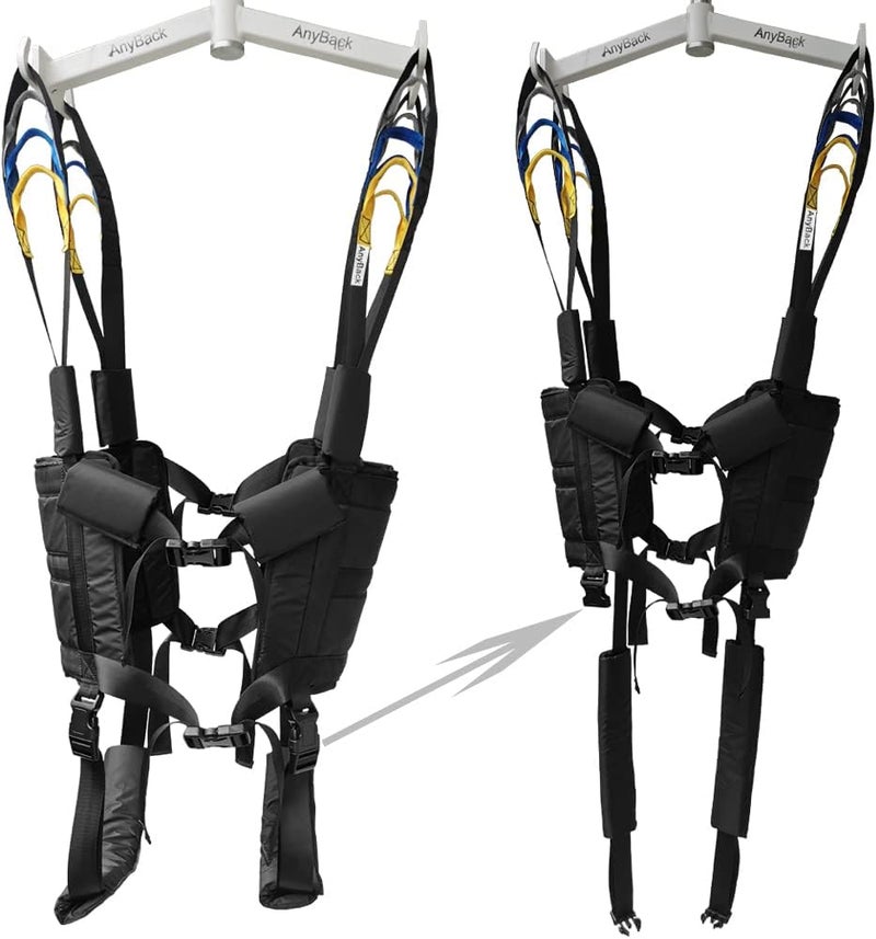 AnyBack Patient Lift Aid Standing Sling Medical Transfer Gait Belt Strap Walking Exercisers Carrier Fold Up Full Body Get Up Sit to Stand Assist for Elderly Senior AnyBack Black - Image 2