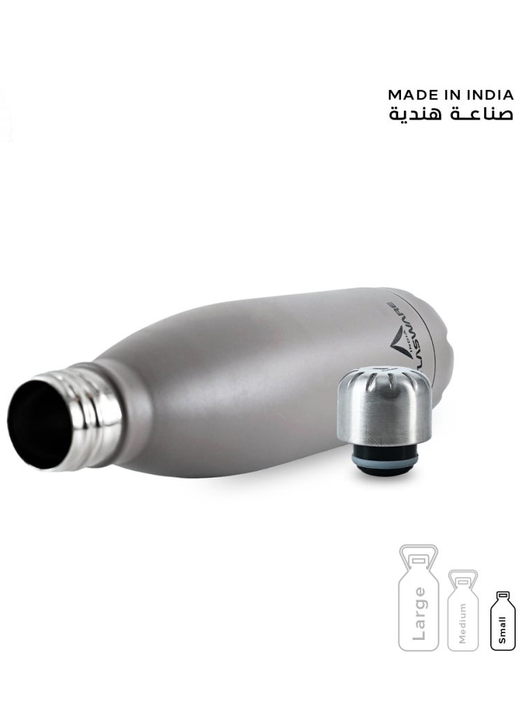 Atlasware Water Bottle with a Capacity of 500 ml, Stainless Steel Water Bottle that keeps Cold for 37 Hours and Keeps Heat for 16 Hours, Cappuccini  - Image 3