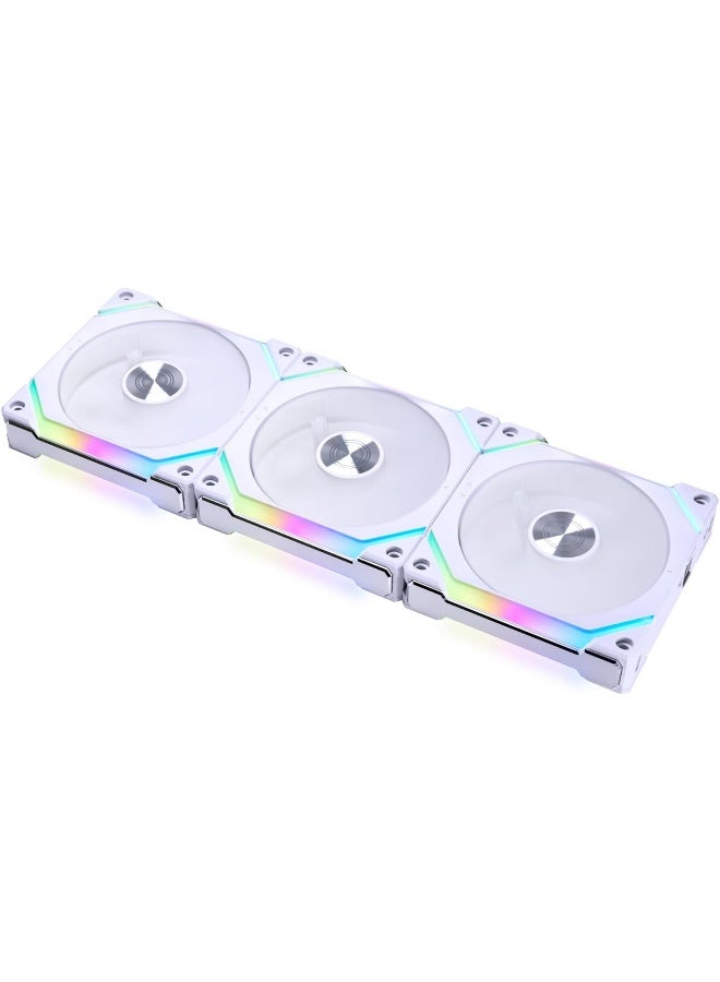 LIAN LI Renewed - Lian Li UNI Fan SL120 V2 RGB White Triple Pack with Controller - Image 2