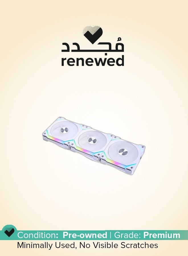 LIAN LI Renewed - Lian Li UNI Fan SL120 V2 RGB White Triple Pack with Controller - Image 1