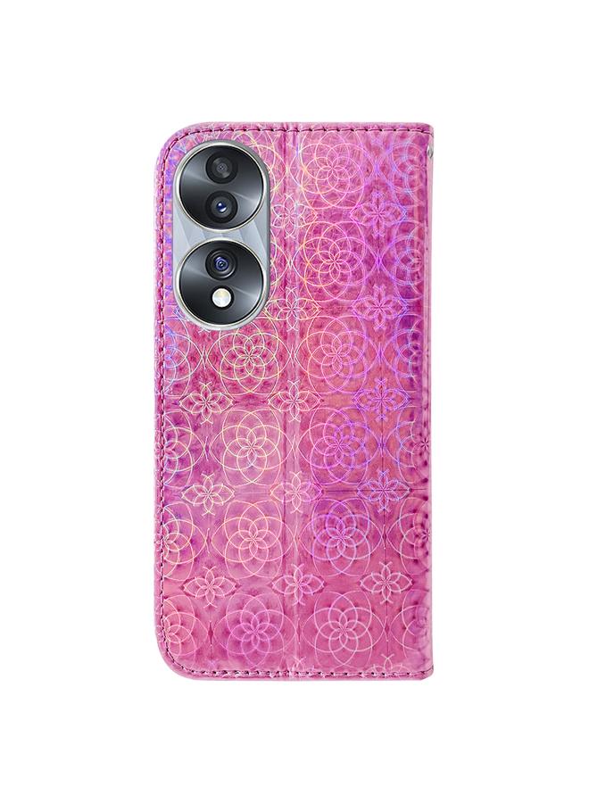 اس-توب جراب هاتف Honor 70 المصنوع من الجلد الملون مع مشبك مغناطيسي - Image 3