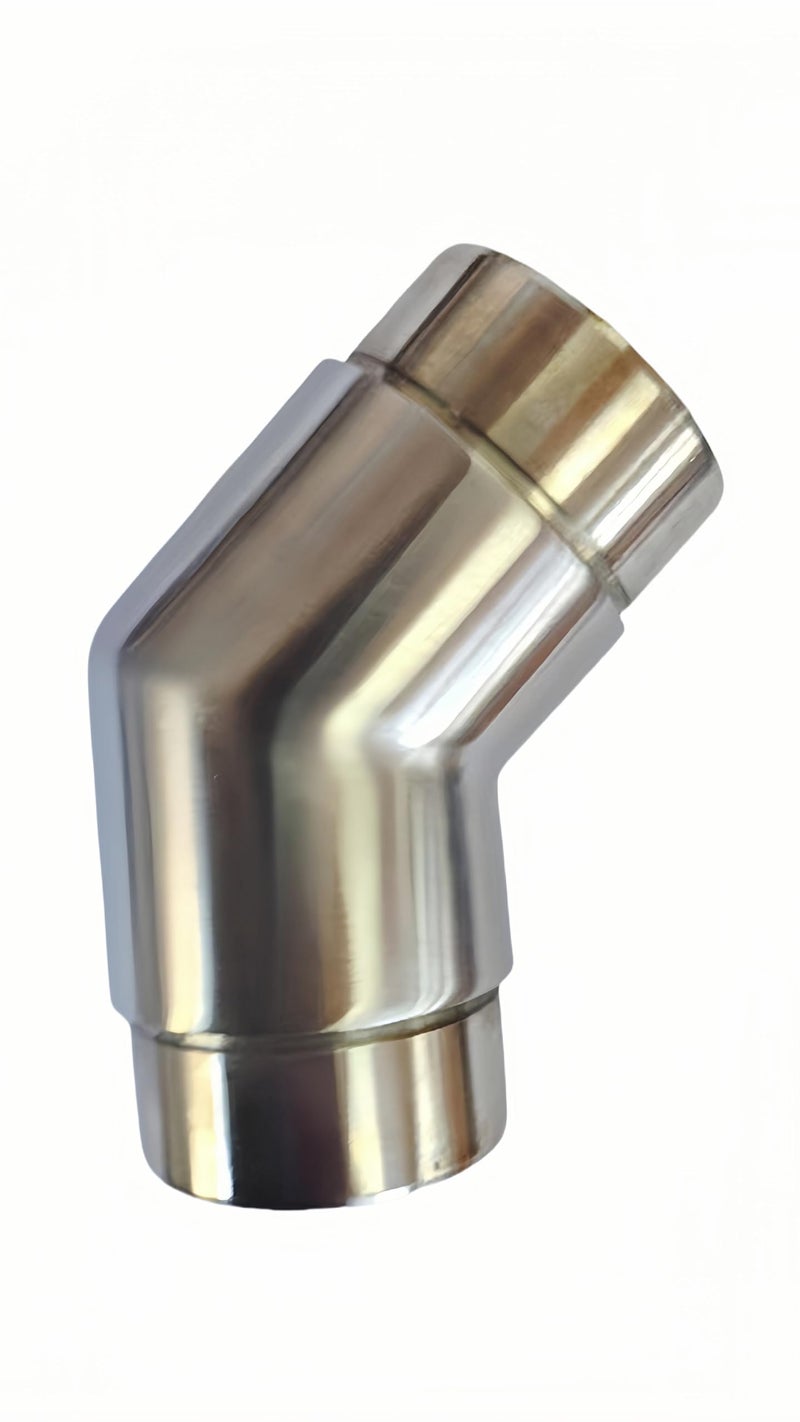 HAIWEN 1Pack 135 Degree Flush Angle Fitting Handrail Corner Elbow Stainless Steel 304 Flush Joiner Mirror Polished for 508mm 2 OD Rail Tubing - Image 2