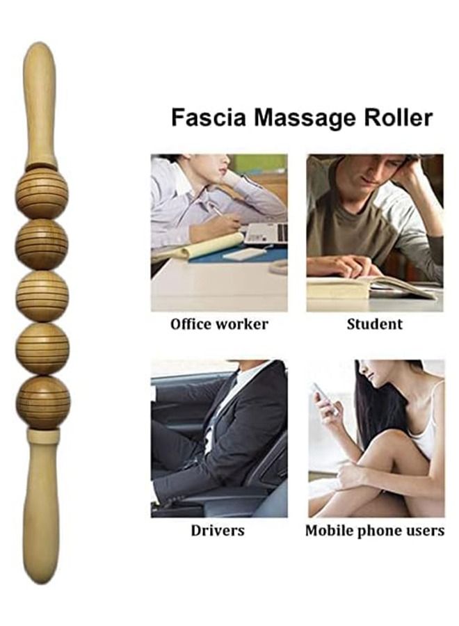 ✅اداة تدليك طبيعية دوارة للجسم من الخشب للتدليك العلاجي بالخشب مدلك التصريف اللمفاوي و نحت الجسم ومكافحة (السيلوليت)، وتدليك العضلات لتخفيف آلالم واعطاء شعور (بالاسترخاء) - Image 2