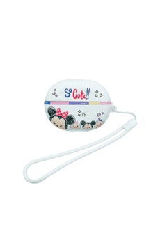 For HuaweiFreebuds Pro3/2 Wireless Bluetooth Headset Cartoon Creative Se3/4i/5i/Pro Soft-Color:Soft Shell Lanyard-white Background Mickey Head-Model:For HuaweiFreebuds 4/4E (protective Sleeve)