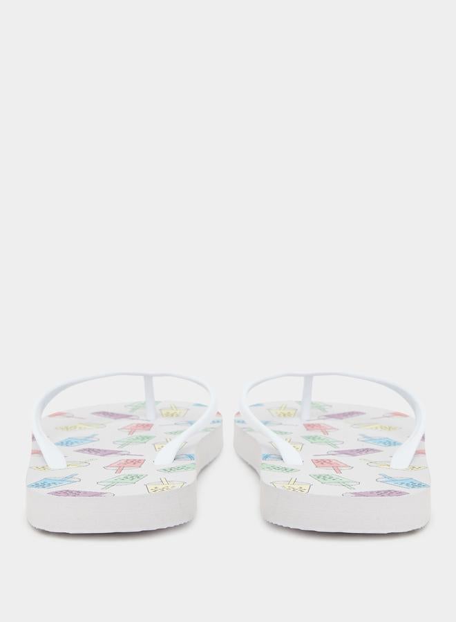 Styli Boba Drink Print Flip Flops - Image 4