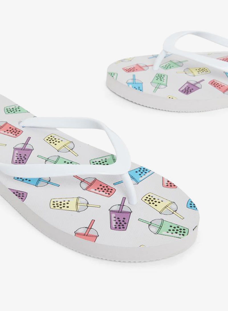 ستايلي شبشب بطبعة شراب البوبا - Image 3