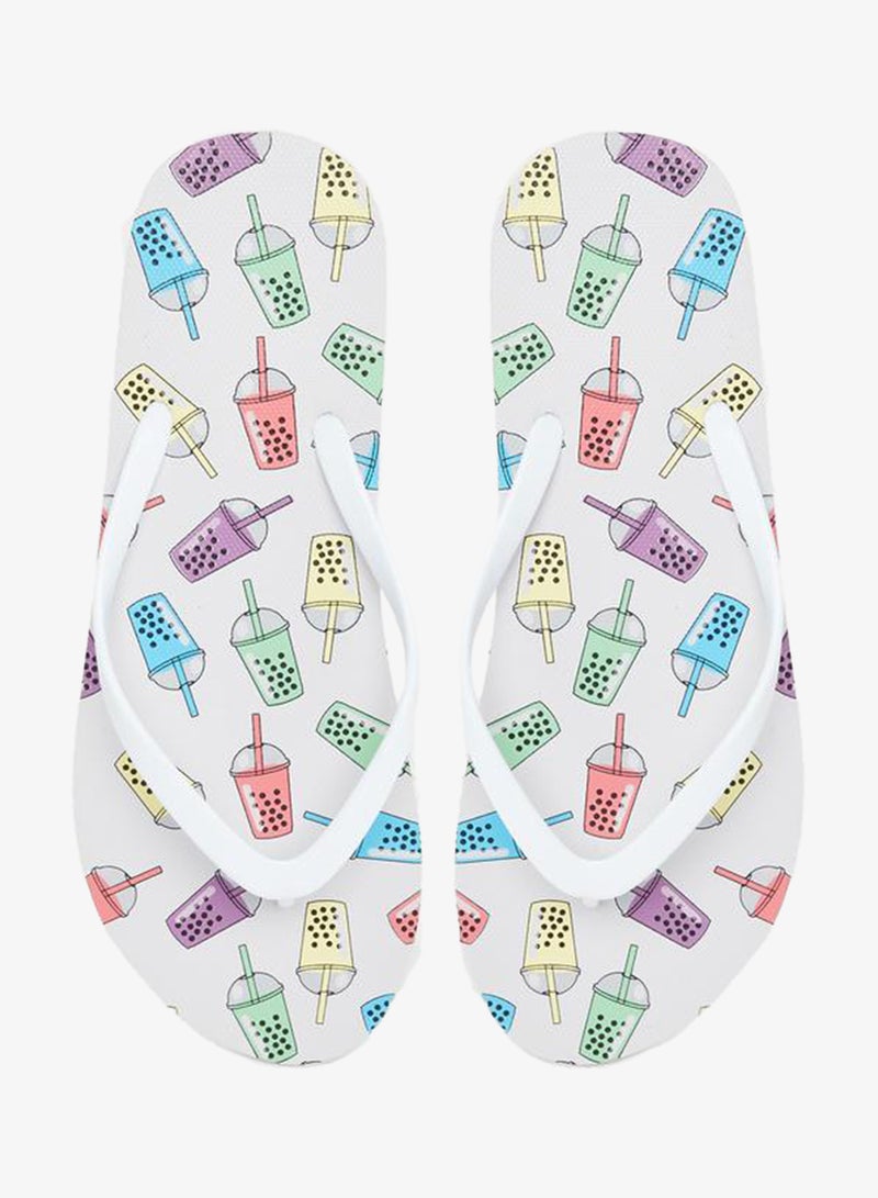 ستايلي شبشب بطبعة شراب البوبا - Image 5