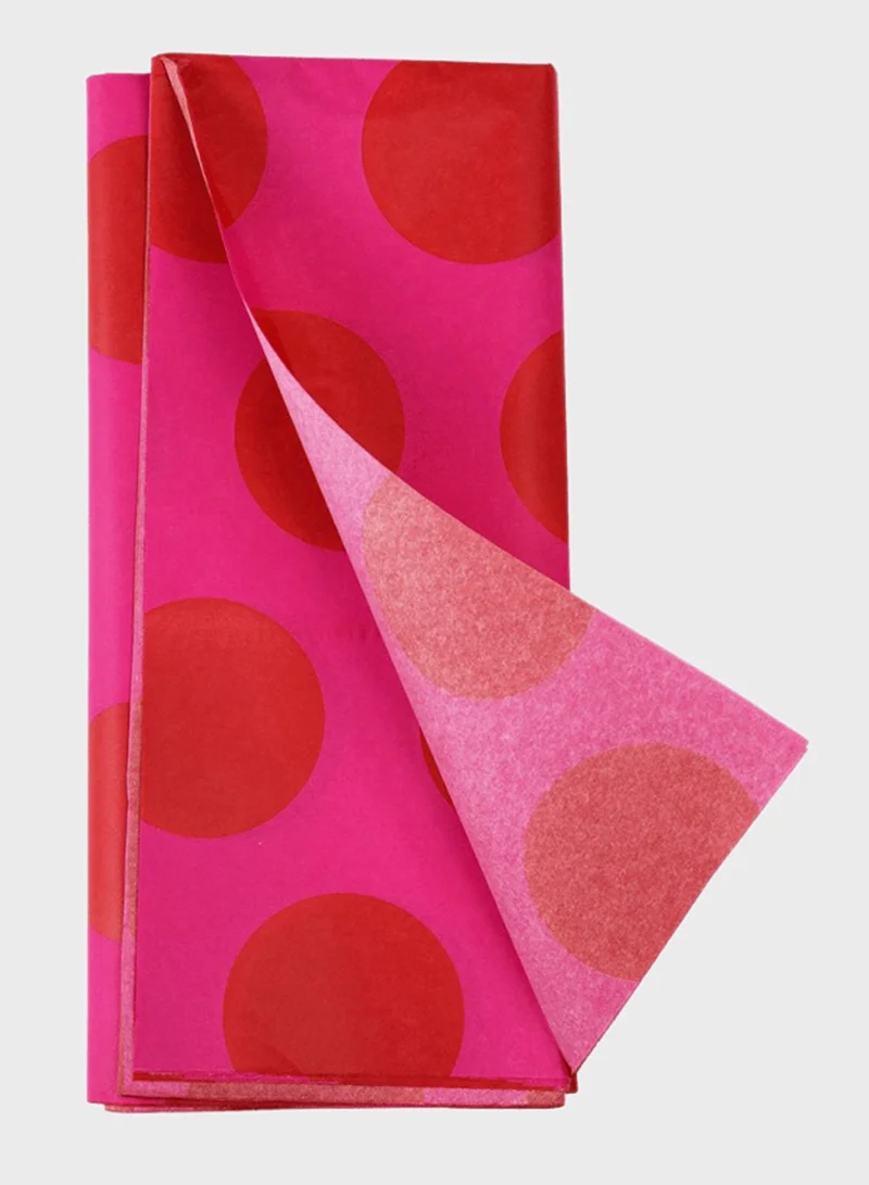 Rex London Tissue Paper (10 Sheets) - Red On Pink Spotlight