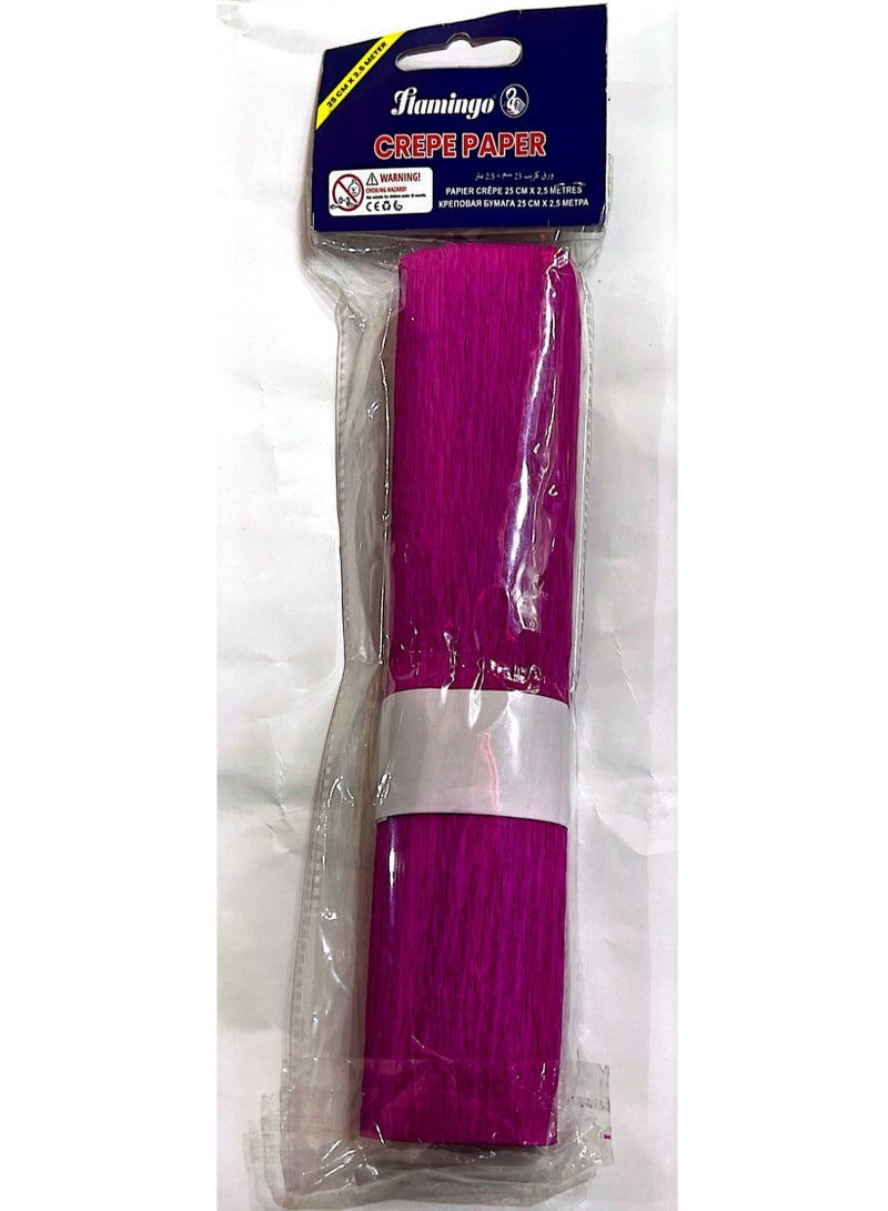 Craft Crepe Paper Purple 25cm x2.5 meter Made of high quality materials Premium durable product Sprucely crafted to deliver long term use