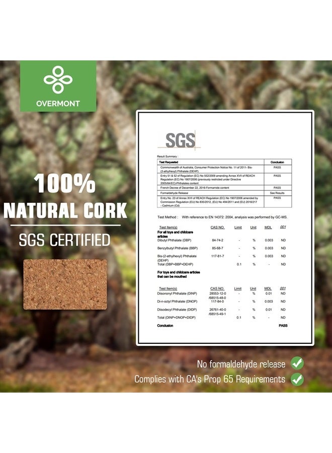 Overmont Cork Yoga Blocks 2 pack with 8ft Strap Set Natural Cork Yoga Bricks- High Density & Eco Friendly Yoga Accessories for Women - Ideal for Yoga Pilates General Fitness and Stretching 9x6x3'' - Image 2