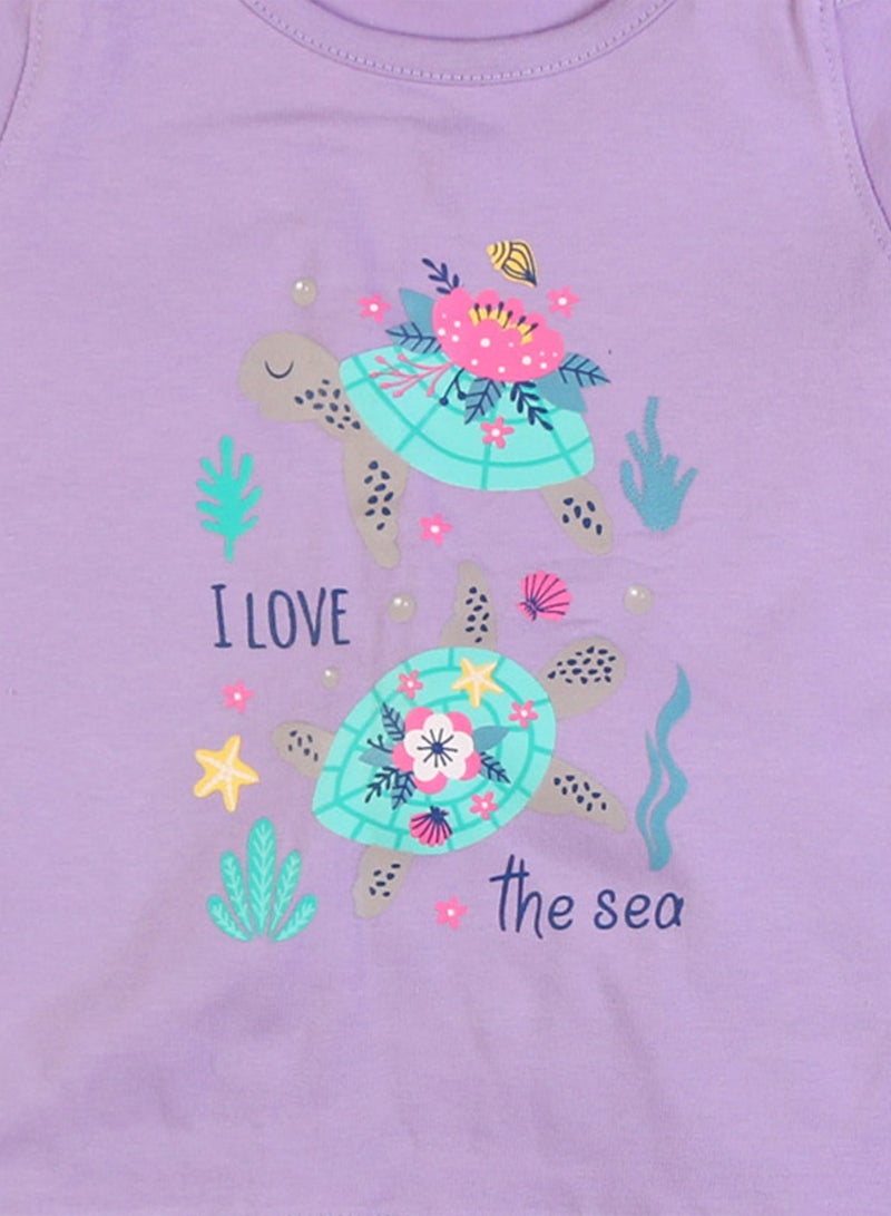 Zercon Summer Pajama Set for Girls 7319 - Image 2