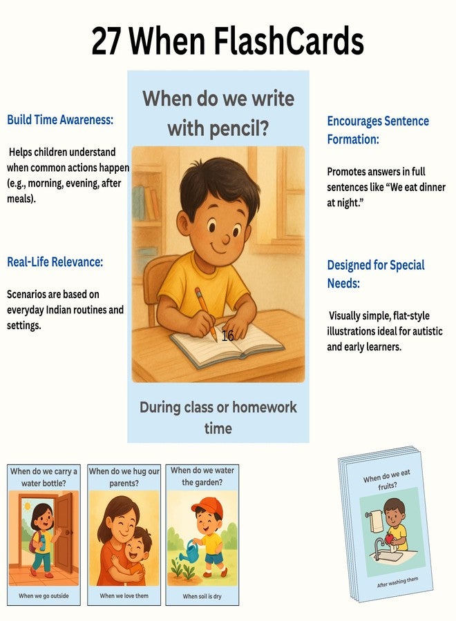 Exploralearn WH Series - When Kit | 5-in-1 Activity Box with Wooden Puzzles, Flashcards & Festivals Game | Autism & Speech Friendly | for Ages 4+ | Daily Routines & Time Awareness - Image 4