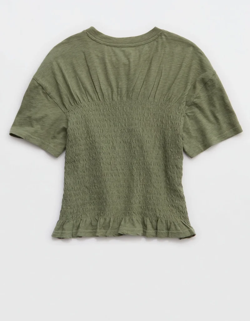 Aerie  Aerie Smocked Femme T-Shirt for Women | Best Price UAE