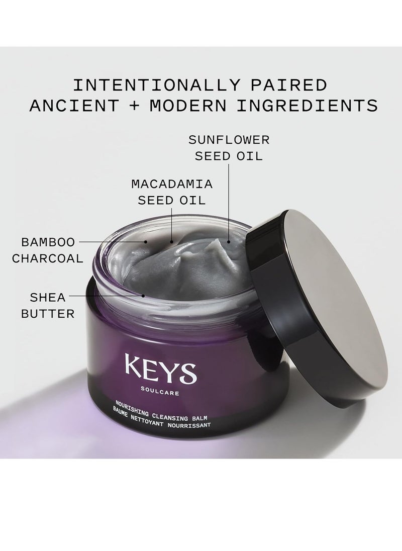 keys Keys Soulcare Nourishing Cleansing Balm + Makeup Remover, Soothing Cleanser Removes Impurities & Hydrates Skin with Shea Butter, Cruelty-Free, 2.82 Oz  - Image 2