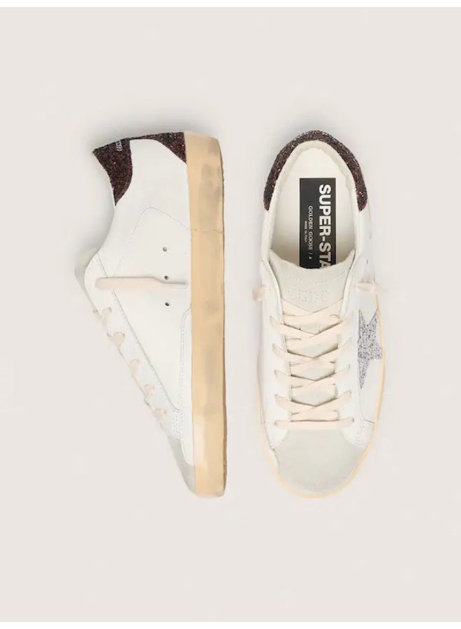 Golden Goose Women's Super Star Leather Sneakers with Glitter Star - Image 3