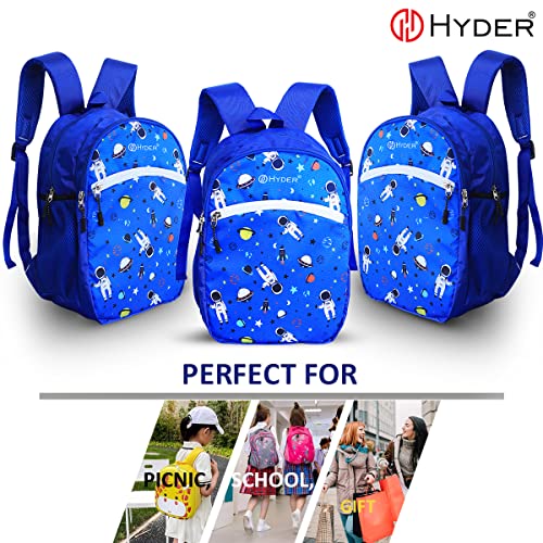 HYDER Kids 20L Small Astronaut Pattern Cartoon Waterproof Lightweight Casual/Picnic/Tuition/School Bag/Backpack for Children Boys And Girls (Royal Blue) - Image 2