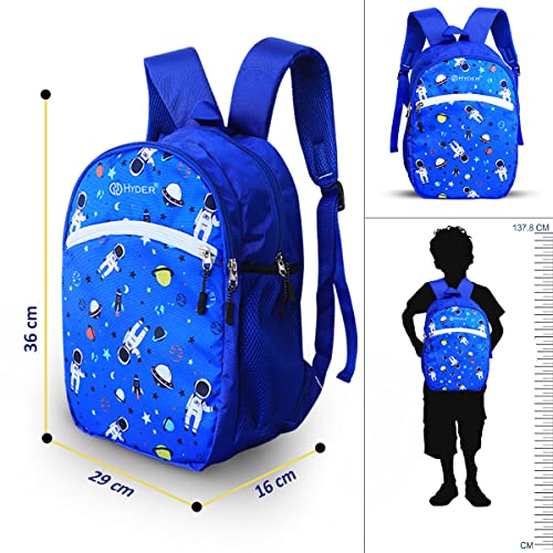 HYDER Kids 20L Small Astronaut Pattern Cartoon Waterproof Lightweight Casual/Picnic/Tuition/School Bag/Backpack for Children Boys And Girls (Royal Blue) - Image 5