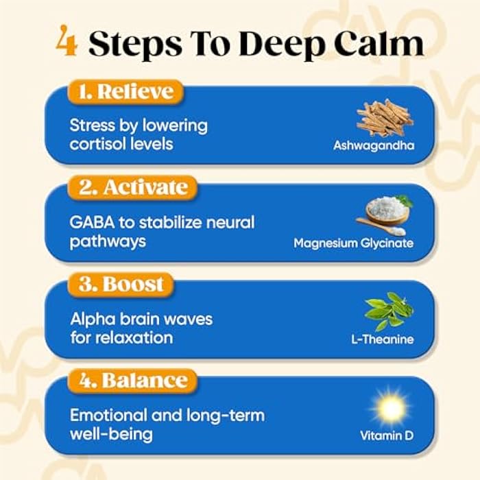 Venture Pal Calm Drink Mix, 12-in-1 Cortisol Reducer and Sleep Aid with Magnesium Glycinate, Ashwagandha, L-Theanine,Vitamin D, Calm Magnesium Powder for Relax & Focus, No Sugar, Non GMO - Image 3