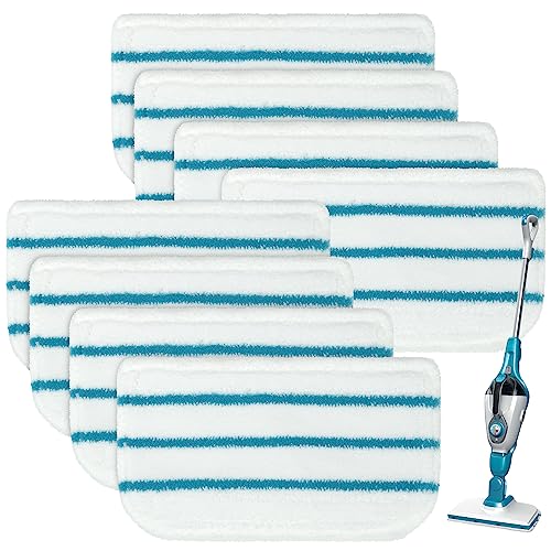 GFRED 8 Pack Steam Mop Pads Replacement Compatible with Black+Decker Steam Mop SM1600, SM1610, SM1620, HSM13E1, HSMC1300FX, HSMC1321, HSMC1361SG SMP20 Black and Decker Steam Mop Pads for Floor Cleaning - Image 1