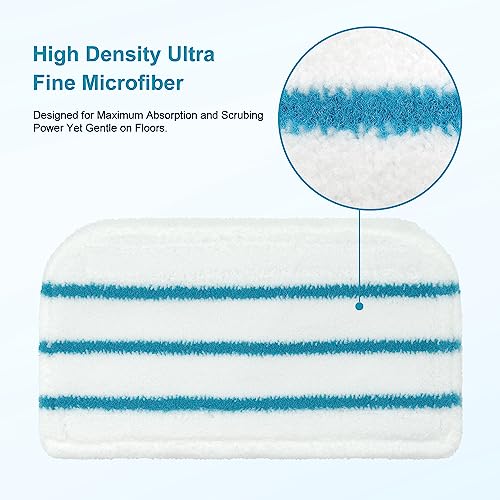 GFRED 8 Pack Steam Mop Pads Replacement Compatible with Black+Decker Steam Mop SM1600, SM1610, SM1620, HSM13E1, HSMC1300FX, HSMC1321, HSMC1361SG SMP20 Black and Decker Steam Mop Pads for Floor Cleaning - Image 3