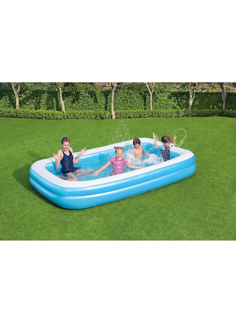 بست واي 🏖️ بيست واي حوض سباحة مستطيل للأطفال والعائلة – 305 × 183 × 46 سم – فينيل متين – أزرق - Image 2