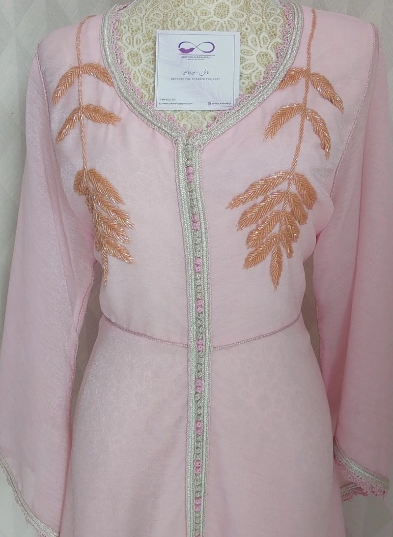 ALREESH ALBANAFSAJI Royal Moroccan embroidery with his own hands 🔥🔥 Ready-made Moroccan galabiya - Image 1