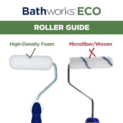 Bathworks ECO Essentials Roll-On Refinishing Kit - 26 fl oz (1.6 Pint), Low Odor, Low VOC, DIY Epoxy Coating with Non-Slip Application - High Gloss White Finish for Bathtubs, Tile, Sinks, Showers & Countertops - Image 5
