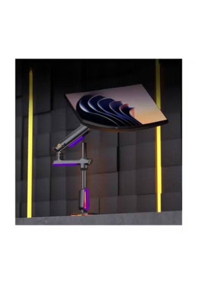 ان بي ذراع شاشة قابل للتعديل مع إضاءة – مسند شاشة مفرد للشاشات حتى 60 بوصة، يتحمل من 2 إلى 20 كجم – تركيب مريح على المكتب - Image 4