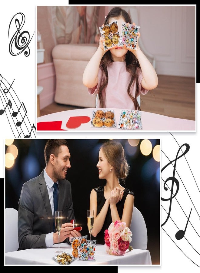 Supervitae 200 Pcs Music Notes Cellophane Cookie Bags Bulk 4 x 4 Inch Self Adhesive Treat Bags Treat Clear Goodie Gift Wrapping for Music Theme Party Favor Supplies Snacks Bakery Candy Packaging - Image 5