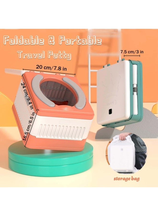 Mitoy 3-in-1 Travel Potty, Foldable Kids Training Toilet Seat, Kids Portable Potty, Childrens Car Potty Chair, with Storage Bag and 20pcs Potty Liners, for Camping Park Indoor Outdoor - Image 3