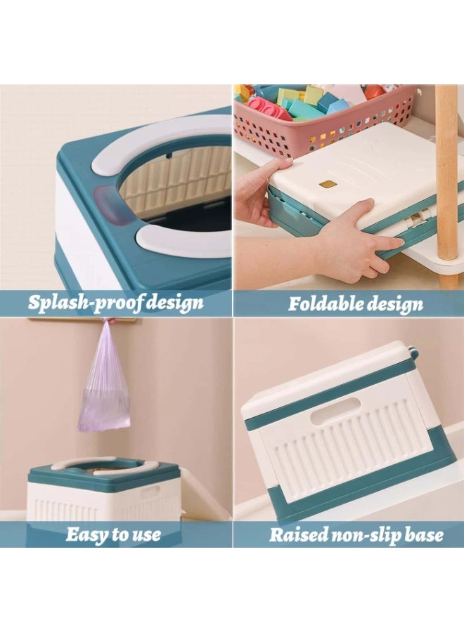 Mitoy 3-in-1 Travel Potty, Foldable Kids Training Toilet Seat, Kids Portable Potty, Childrens Car Potty Chair, with Storage Bag and 20pcs Potty Liners, for Camping Park Indoor Outdoor - Image 5