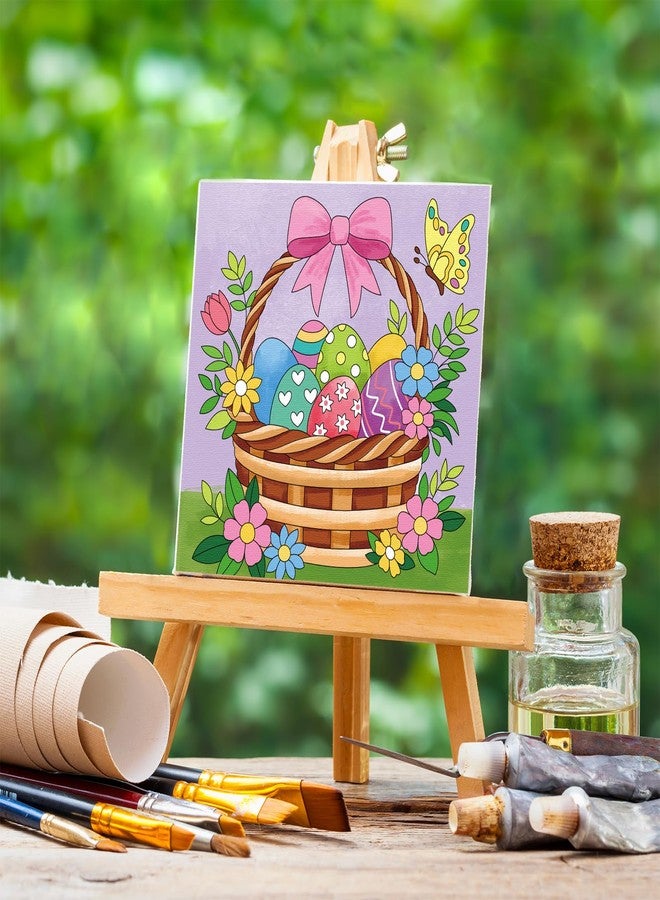 Anseal 12 Packs Pre Drawn Canvas to Paint, 4" X 4" Easter Pre-Printed Paint Party for Painting, Pre Stretched Canvas Outline Painting Boards for Beginners, Party Favor - Image 2