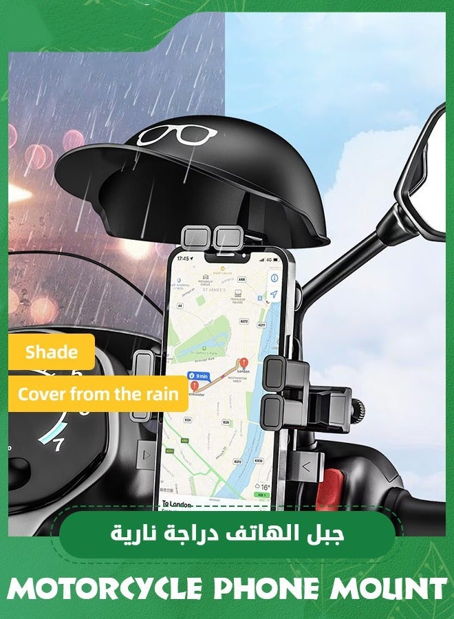 Arabest Bike Phone Holder, Motorcycle Phone Mount Motorcycle Handlebar Cell Phone Clamp, Scooter Phone Clip with Helmet,Bicycle Riding Equipment - Image 5